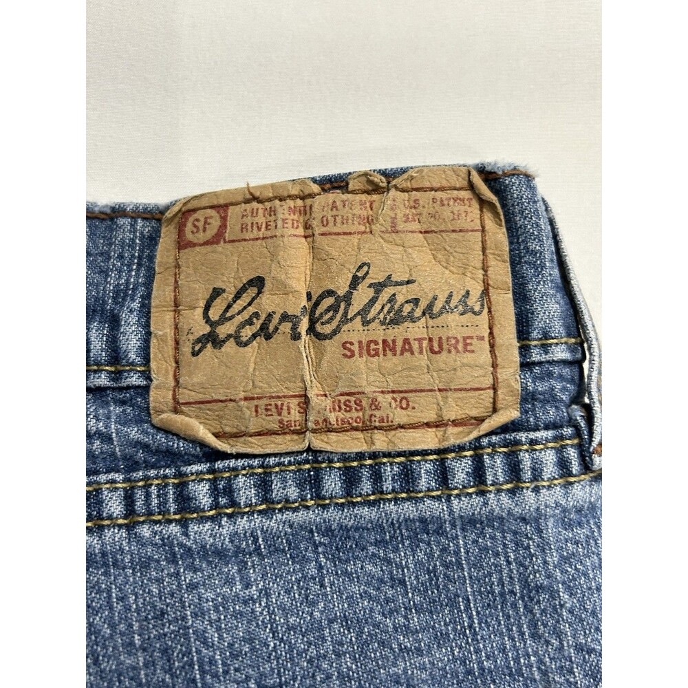 Vintage Levi Strauss Signature Jeans Size 12m Stretch Bootcut Med Blue H3c View 6